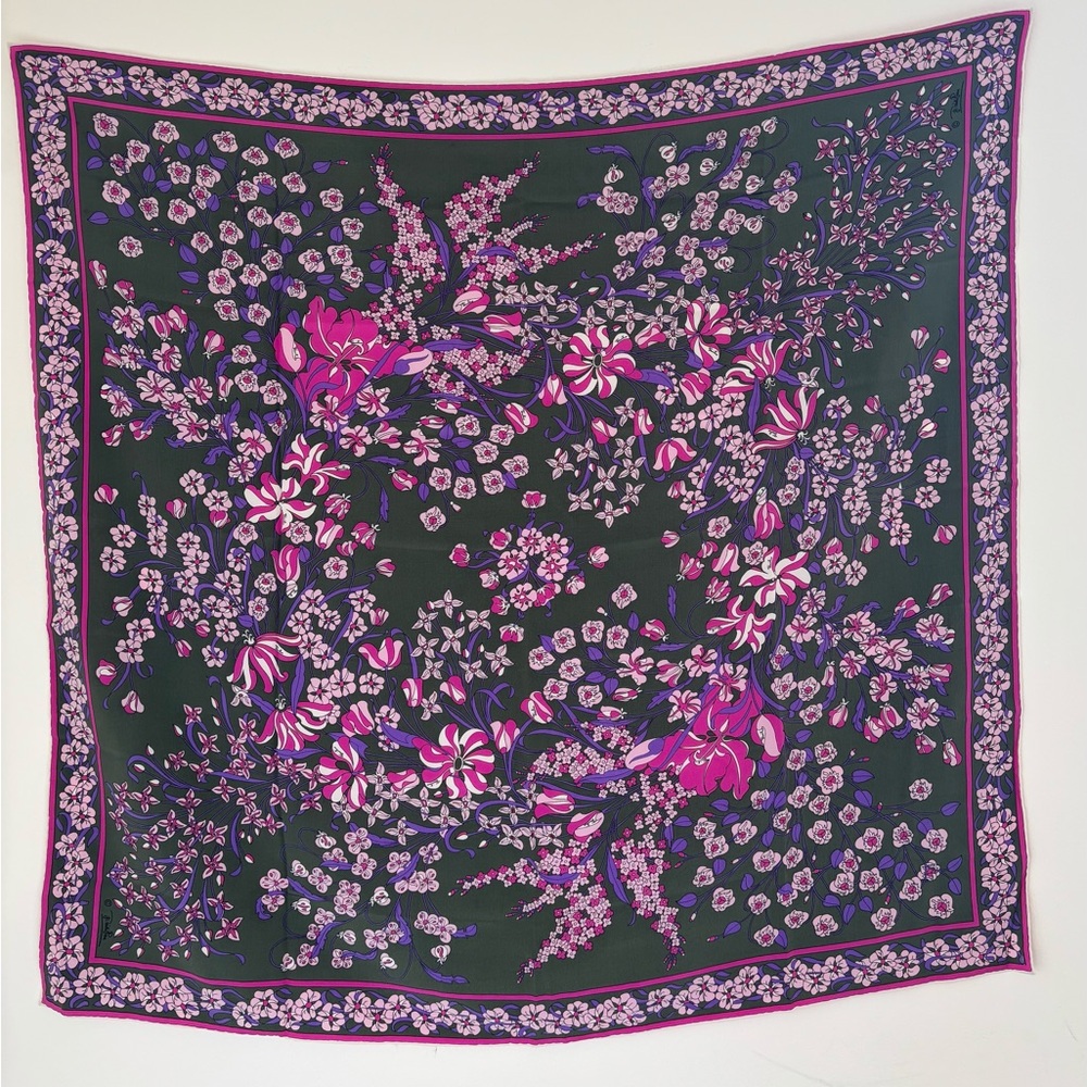 RARE Vintage Pucci Silk Maxi Scarf - 32.5” X 34”